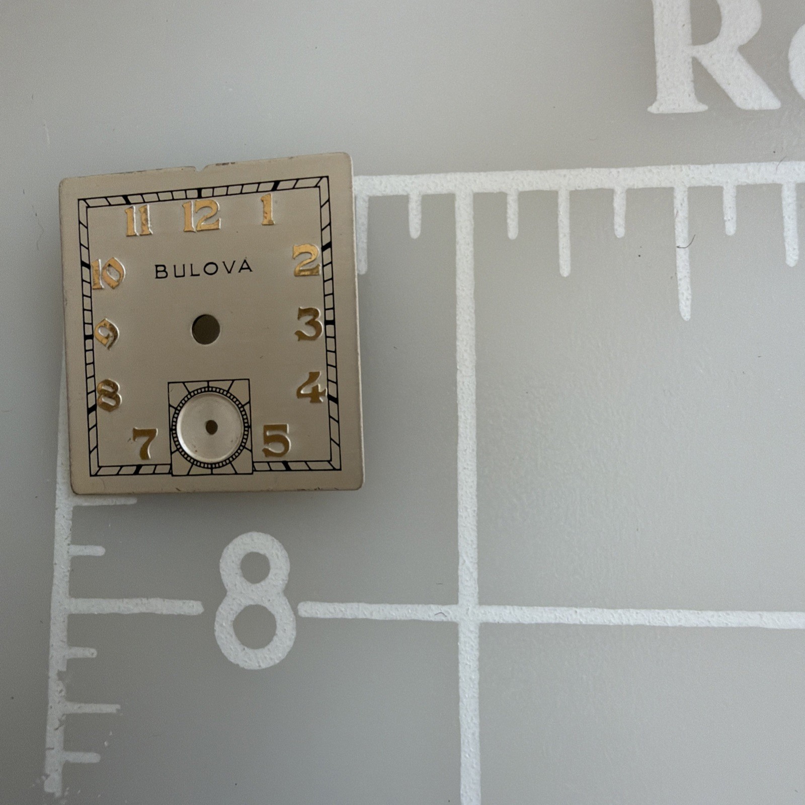 Vintage Bulova Watch Face Plate Only New Other Square