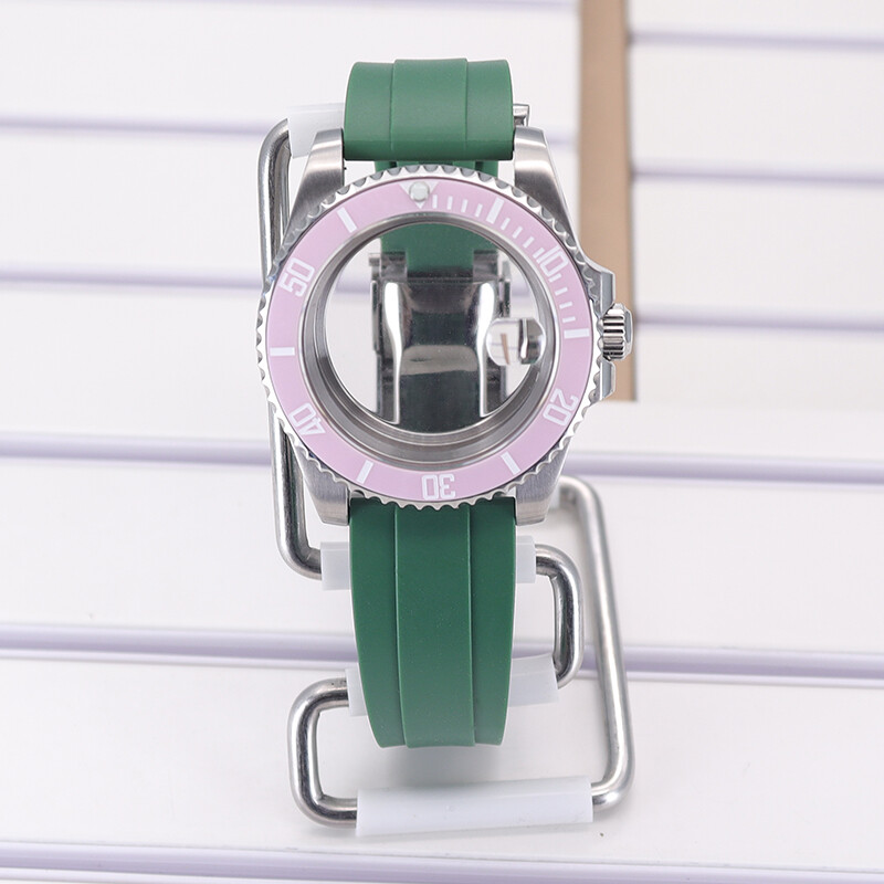 40mm Men’s Watch Case+Rubber Strap 10ATM 28.5mm Dial For Seiko Nh35 Nh36 ETA2824