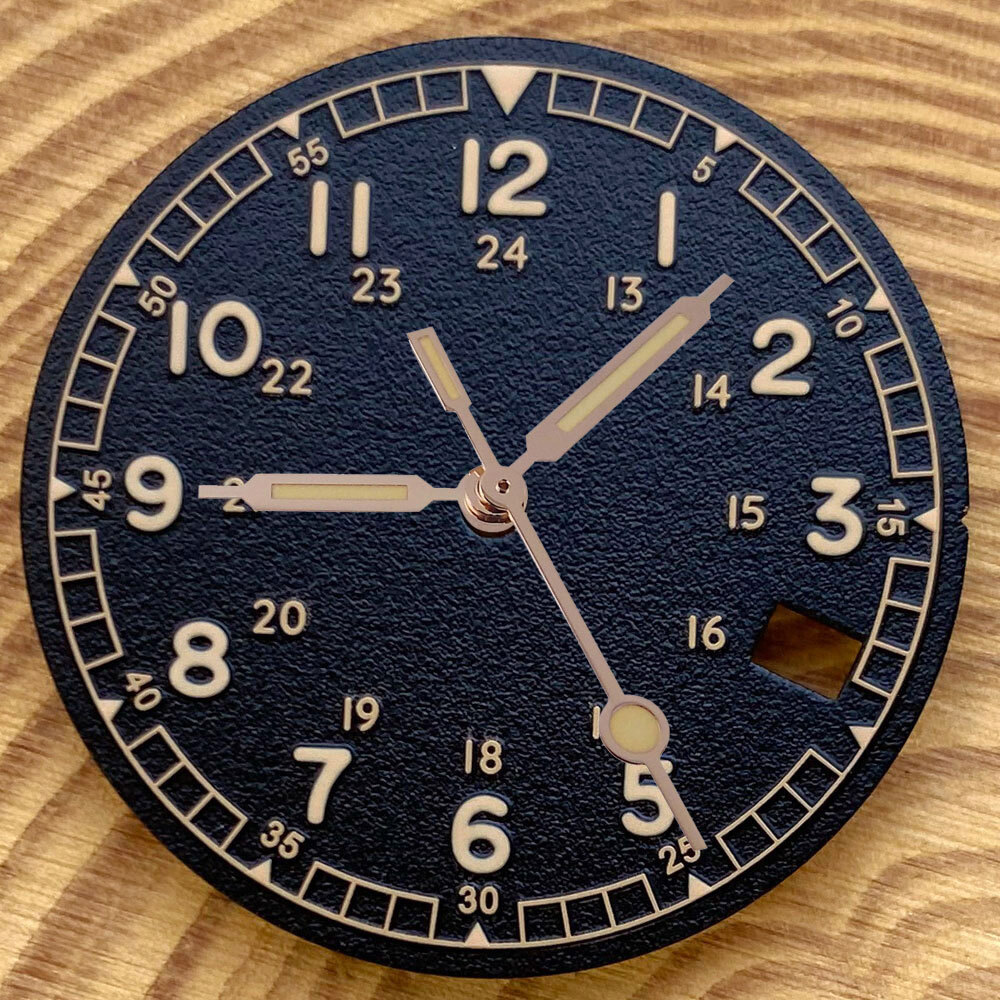 29mm Fit NH35 NH36 NH38 NH70 Automatic Movement Watch Dial Face 3.8 Date Texture