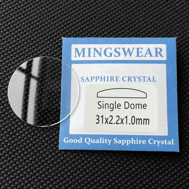 0.8-1.5mm Thick Single Dome Sapphire Watch Crystal Glass 18-40.5mm Replacement