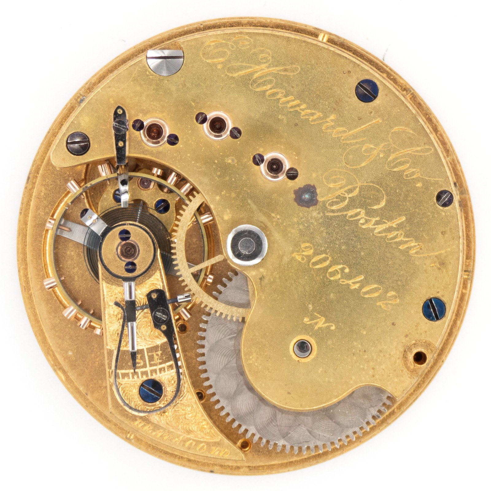E. Howard Grade No. 3 Series VII N-Size 15-Jewel Antique Pocket Watch Movement