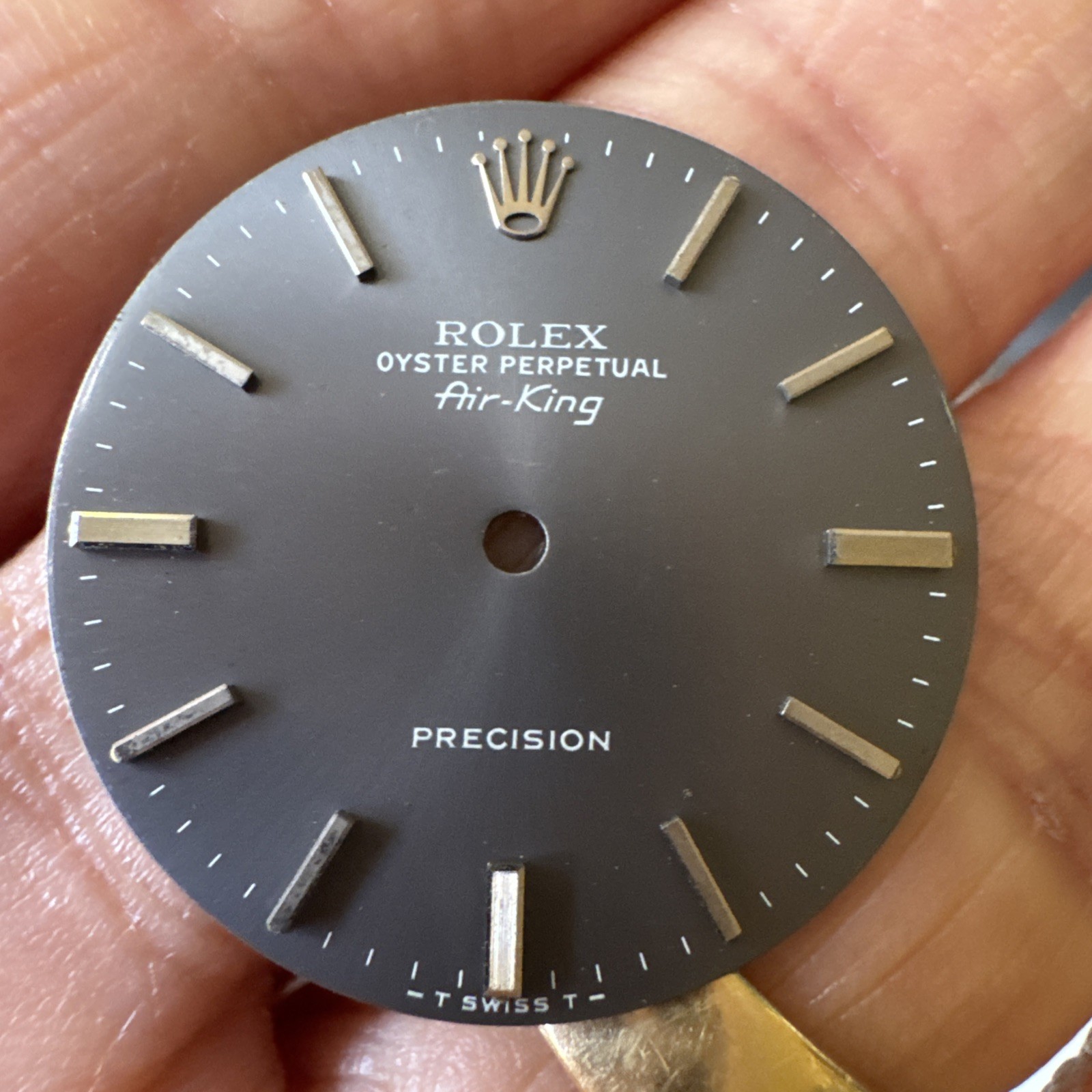 Vintage Rare Rolex Oyster Air King London Sky Grey Dial