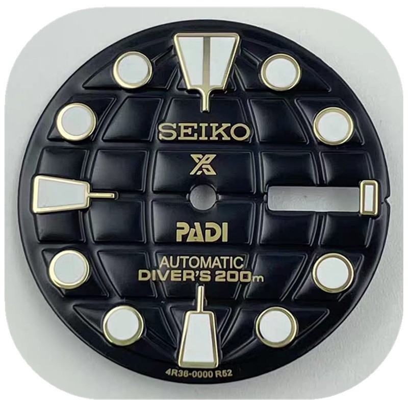 28.5mm Retro Watch Dial Green Luminous Double Calendar for Nh36 Nh35 Movement