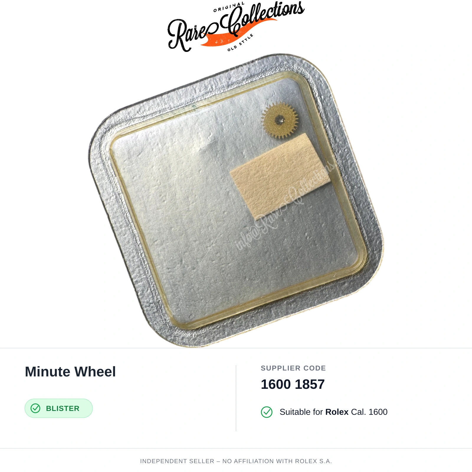 Minute Wheel for Rolex (cod. 1600 1857) — New Blister NOS NOS X1