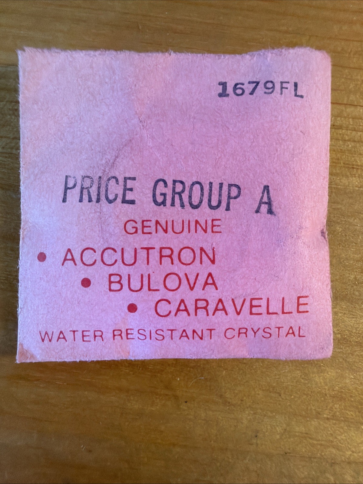 1679FL Accutron, Bulova, Caravelle Water Resistant Watch Crystal ~28.8mm
