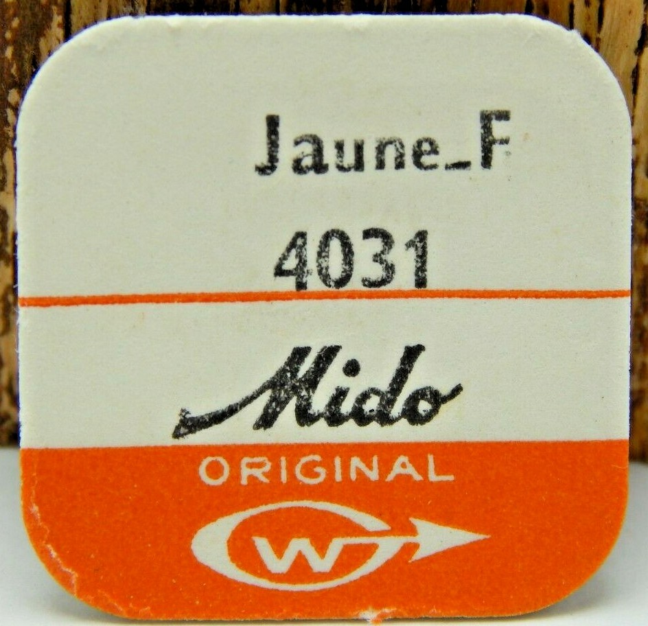 Vintage NEW OLD STOCK original Mido Crown Gold Jaune 4031 4.2mm two piece stem