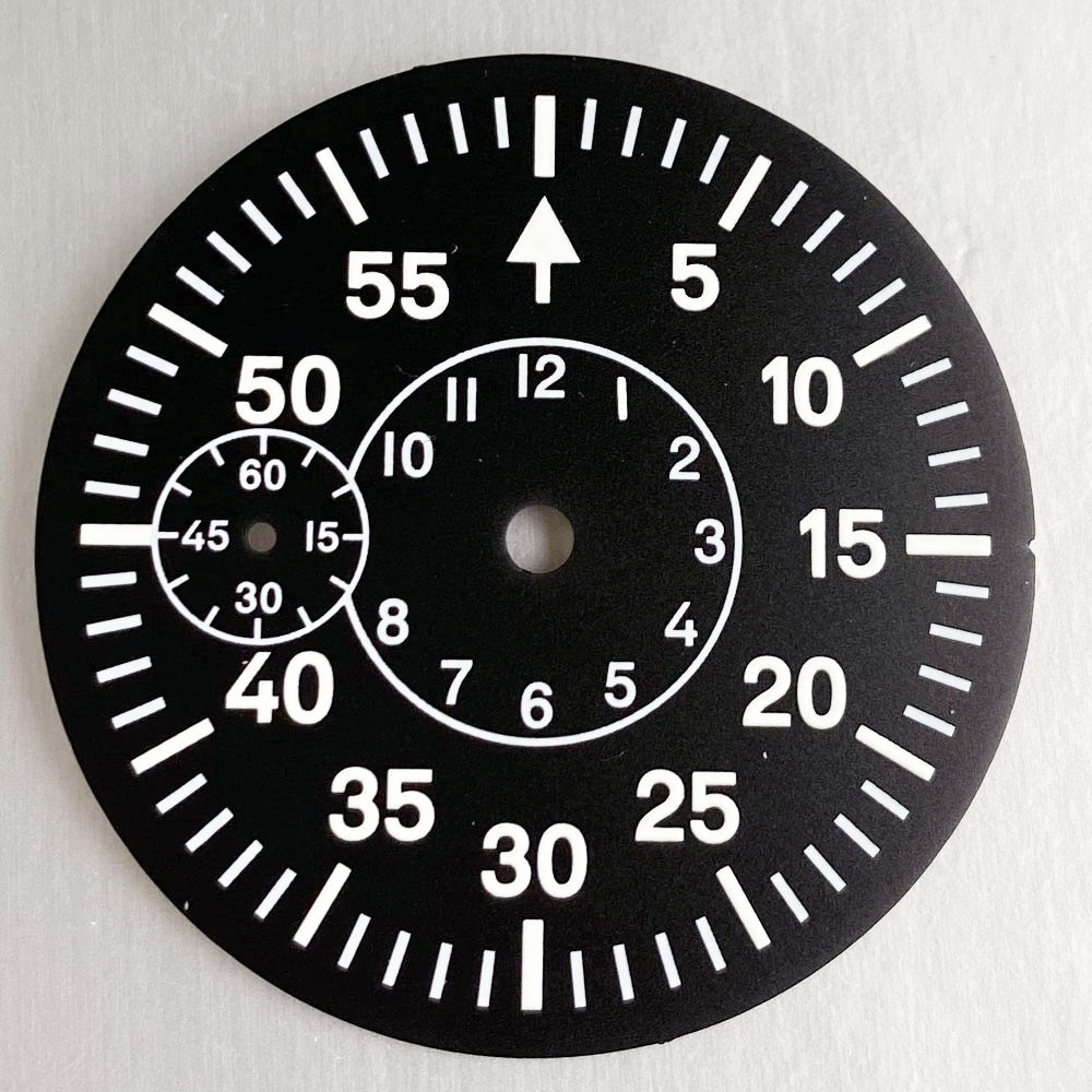Fit ETA6497 ST3600 37mm Pilot Style Retro Hand-winding Watch Dial Sterile Face
