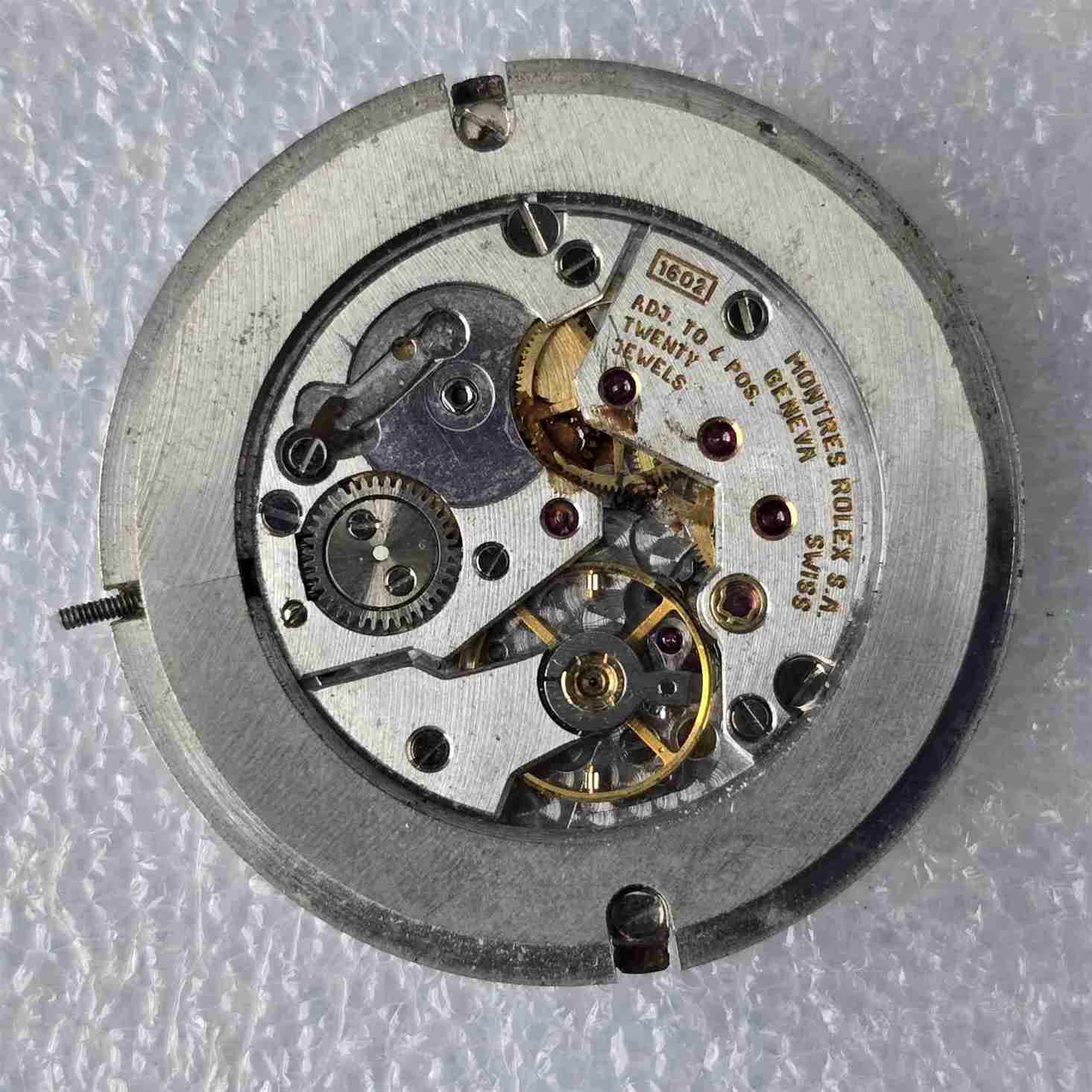 Vintage ROLEX Cellini GENEVE Movement & Dial. Cal: 1602. For Parts