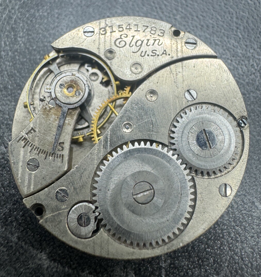1928 ELGIN 430 6/0s Watch Movement – For Repair