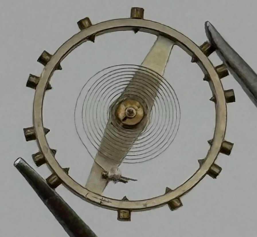 AS 984 Balance Wheel Complete And Spring 10½’’’ 30 M Watch Movement Parts NOS