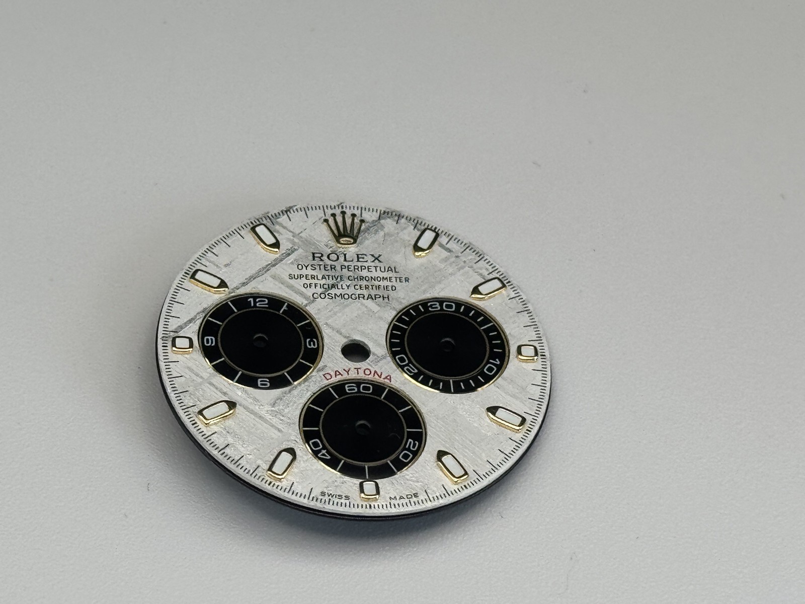Rolex Daytona 116520 116500 Genuine Meteorite Dial – Yellow Gold Markers –Gibeon