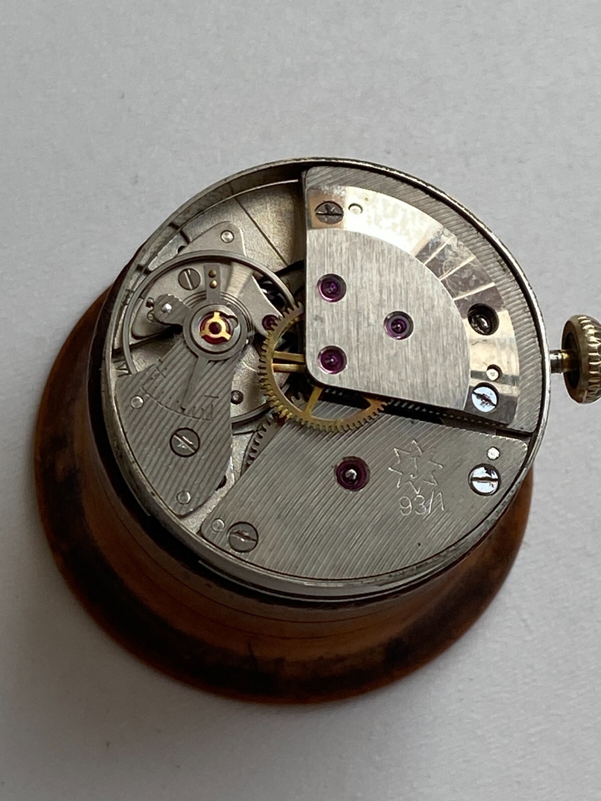 Vinatage watch parts MOVMENT JUNGHANS GERMANY 17 JEWELS CAL 93/1 WORKING