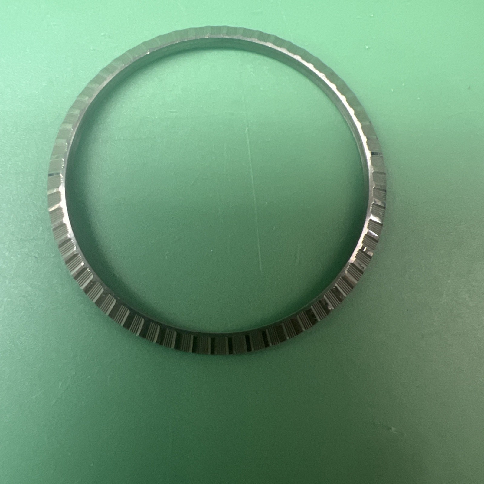 Original Factory Engine Turned Stainless Steel Rolex Bezel 36mm DateJust Watch