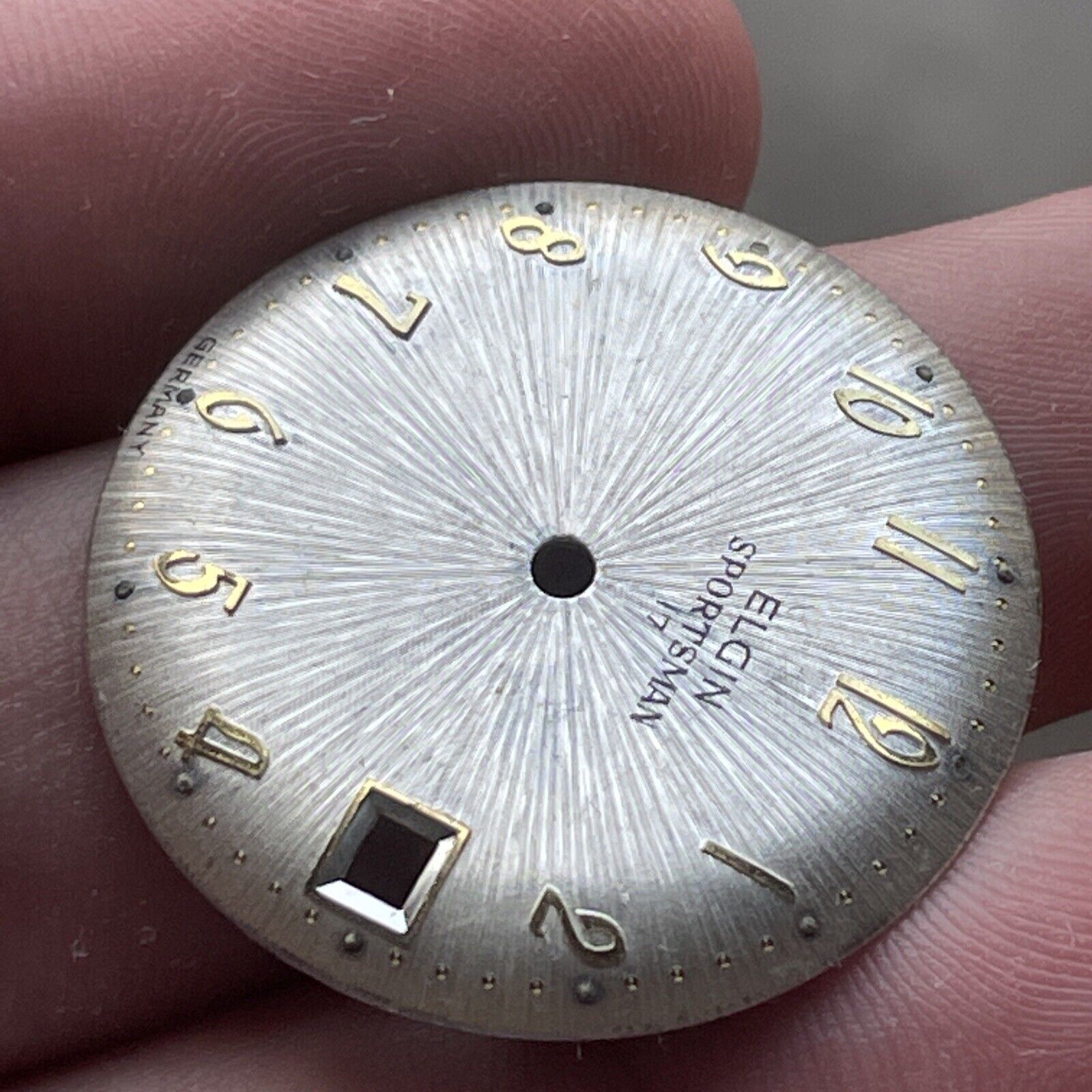Vintage Elgin Watch Co. Sportsman German Watch Face