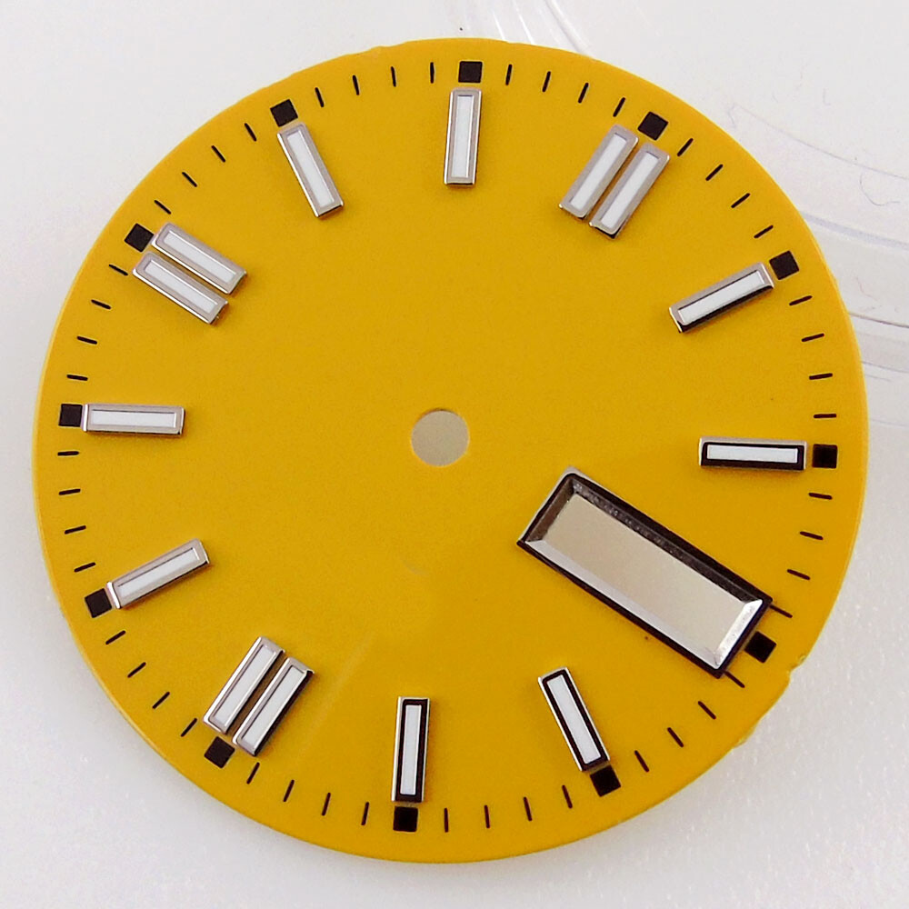 Fit NH36A Movement 29mm Watch Dial Face Accessories Date Week Black White Blue