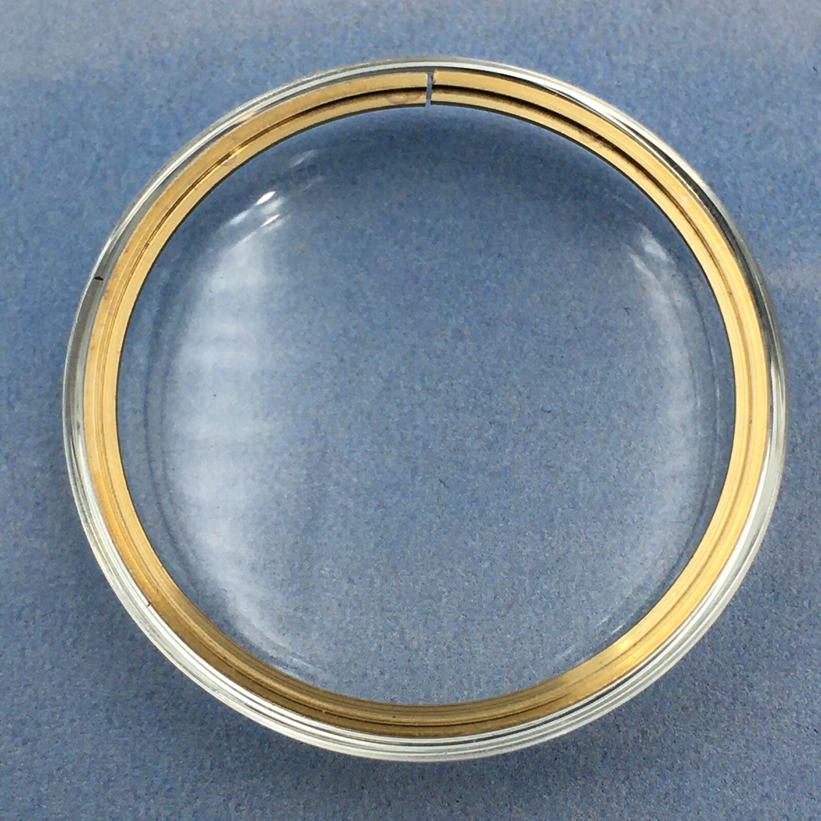 Genuine Omega Crystal # 2688 W/ Retainer Ring 21.10 mm. Open Package.