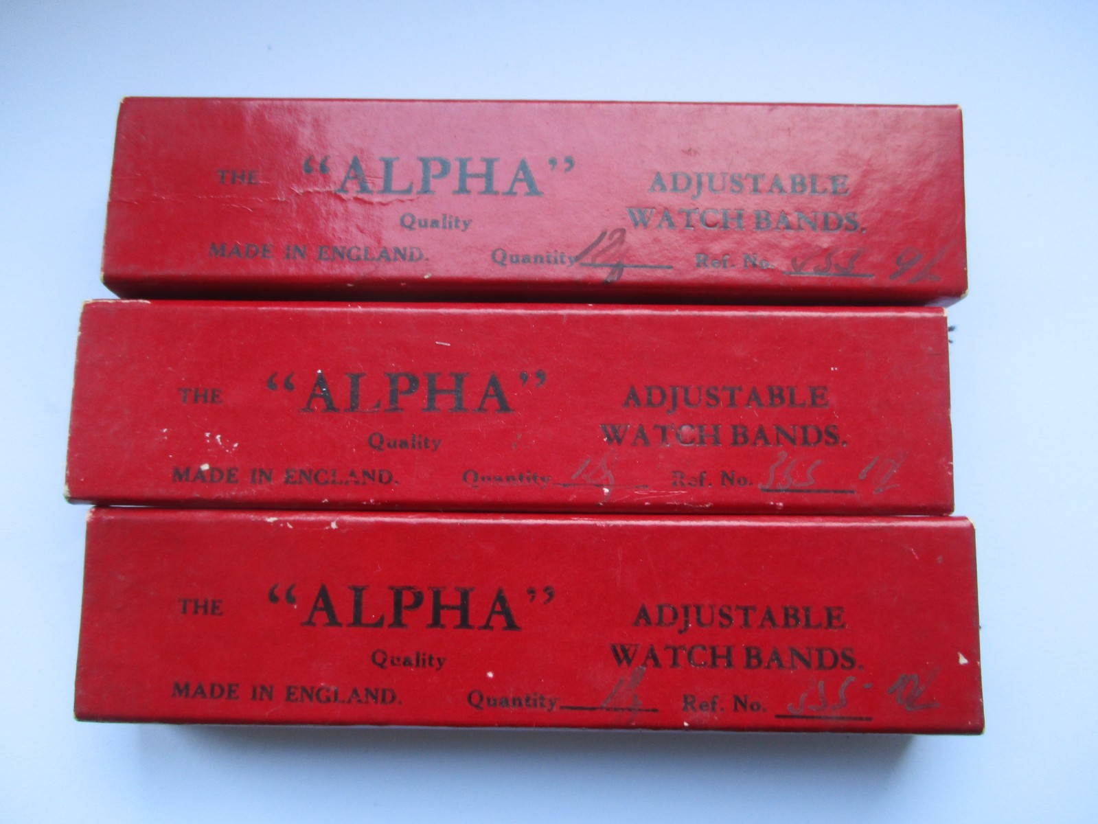 Vintage watch bands – adjustable by ALPHA – black x 24