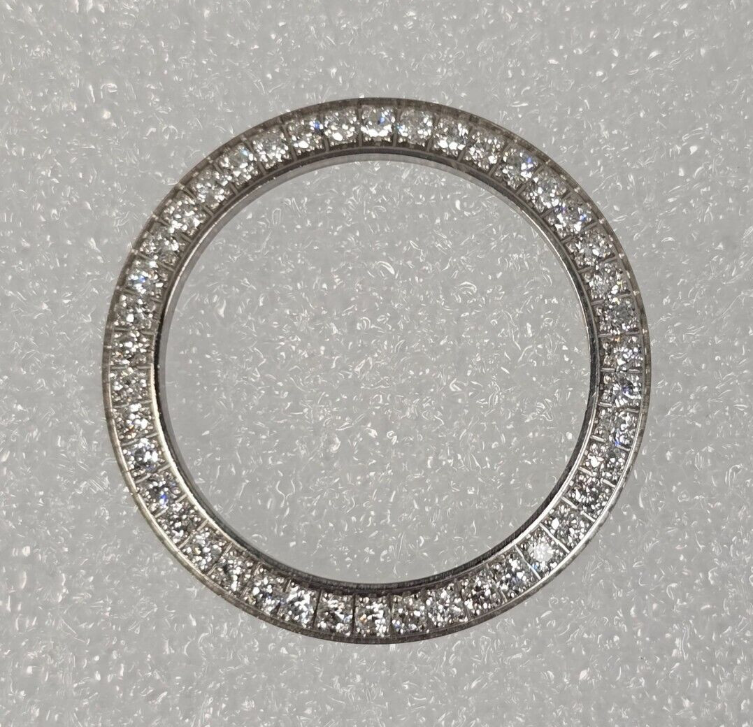 18K White Gold Custom Bezel 1.35CT Natural Diamonds for Rolex 26mm