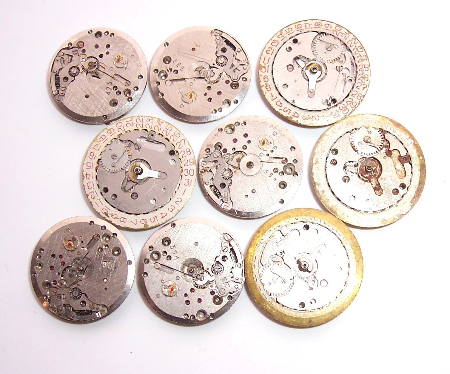 Lot 33 round mens watch movements WOSTOK KOMANDIRSKIE calibre 2209 2214 FREE