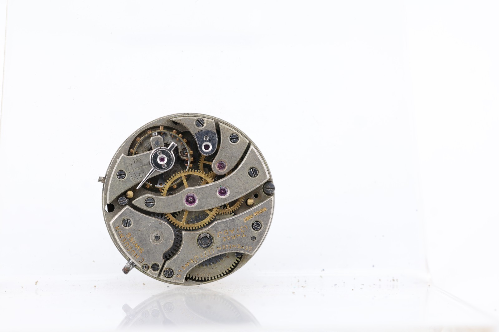 E. HUGUENIN, BAILEY BANKS & BIDDLE Co. SWISS 17j WATCH MOVEMENT, 22.86mm (GS)