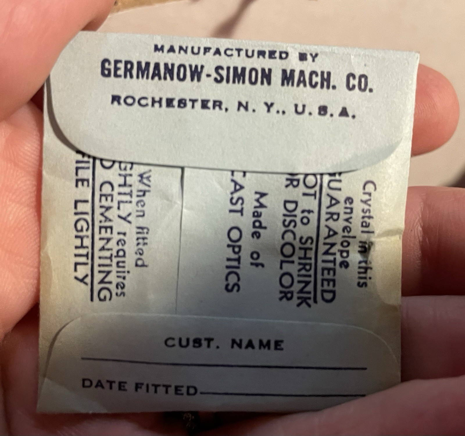 GS PA405-30 Watch Crystal Fit Sandoz – 27.55 mm – Factory Replacement / Repair