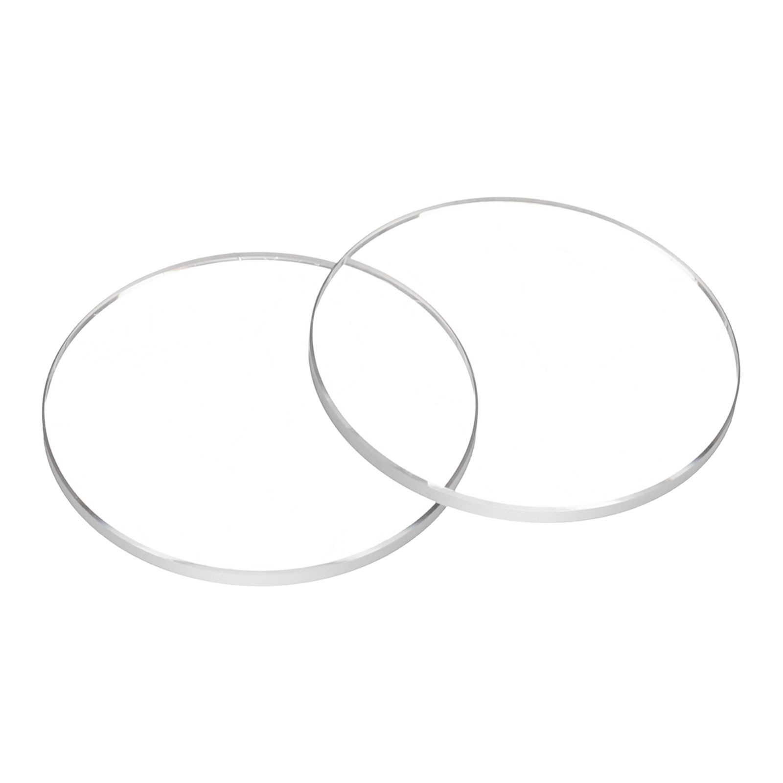 2Set Watch Crystal Glass Lens 22mm x 1.0mm Beveled Edge Flat Glass Crystals Lens