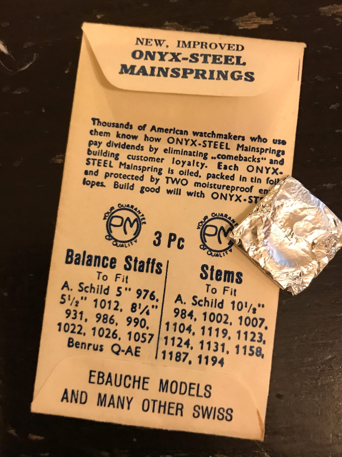 PM Mainspring for Bulova caliber 9AT & 6R – ONYX Steel