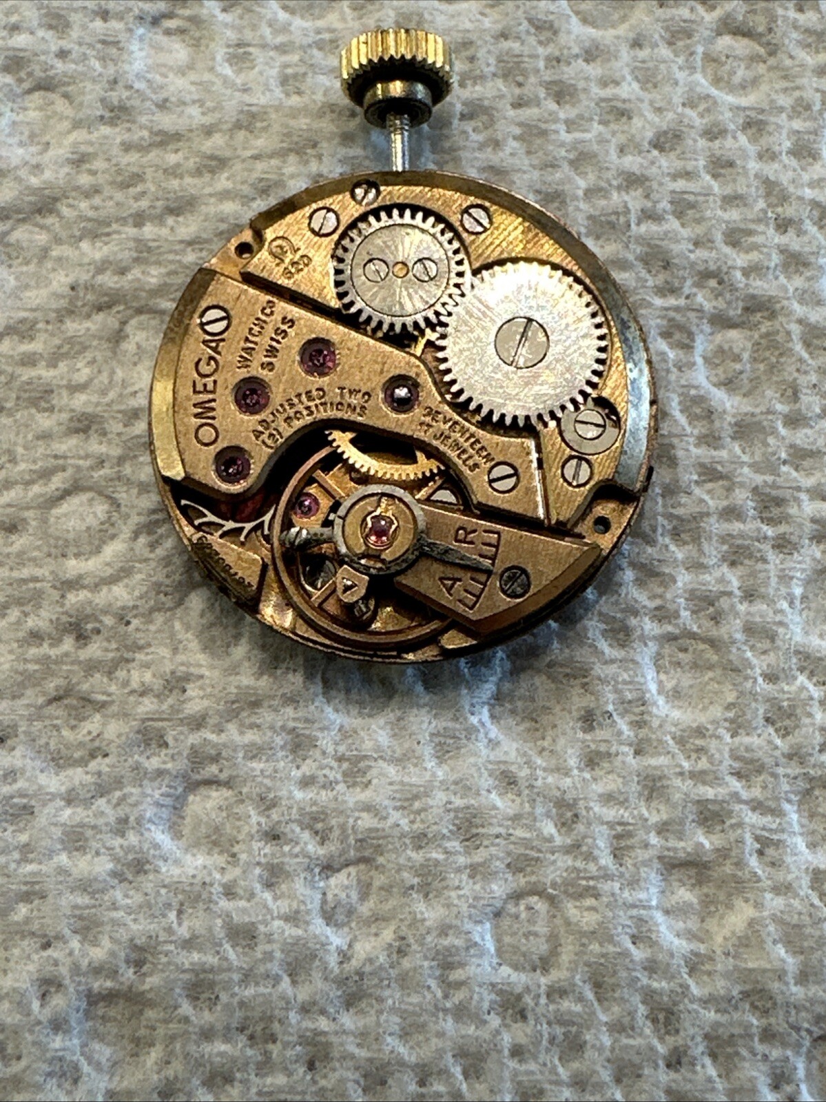 Vintage Omega Caliber 620 17-Jewel 2-Adjustment Movement For Parts