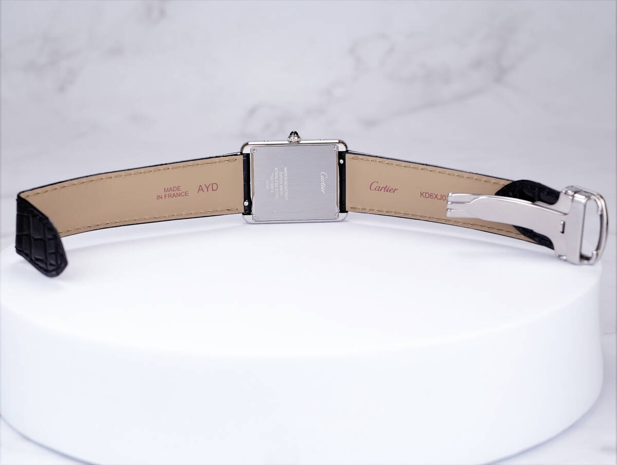 Cartier Watch Must Tank Solo Silver Roman index Quartz LM 27mm Men’s