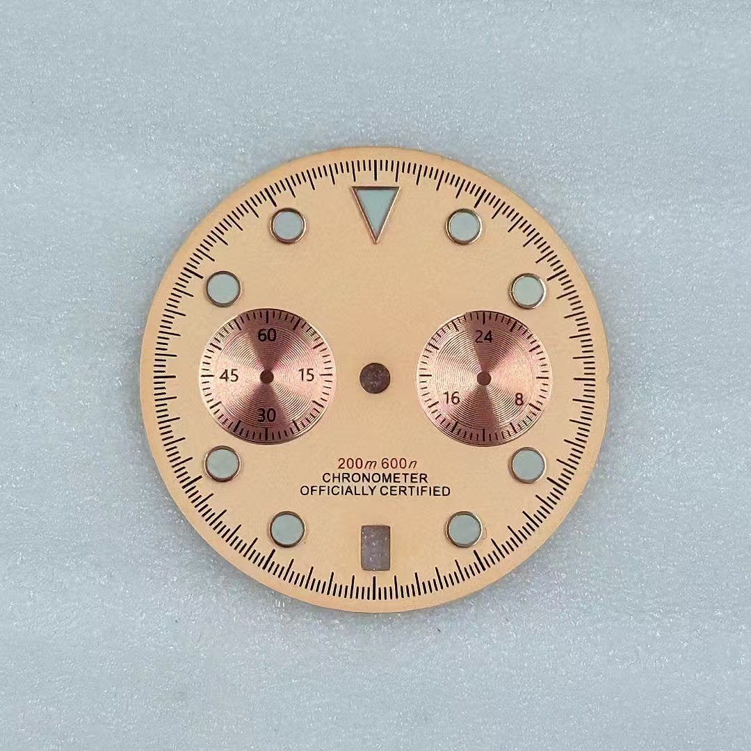 32.5mm VK64 Dial Green High-luminous Suitable for VK63/VK64 Movement Watch Parts