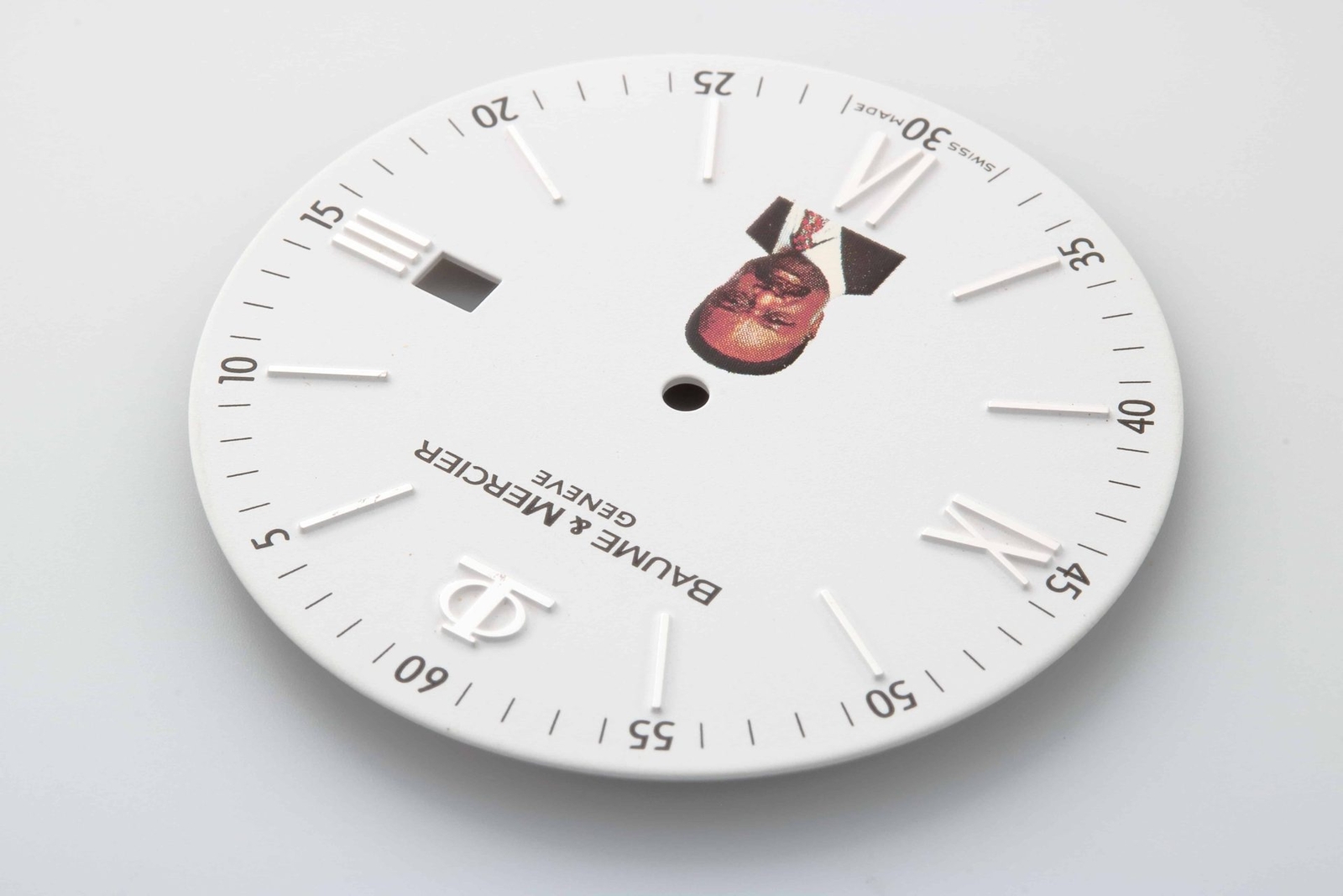 GENUINE Baume & Mercier Mans Portrait Logo Date Rare Collectible Watch Dial Part