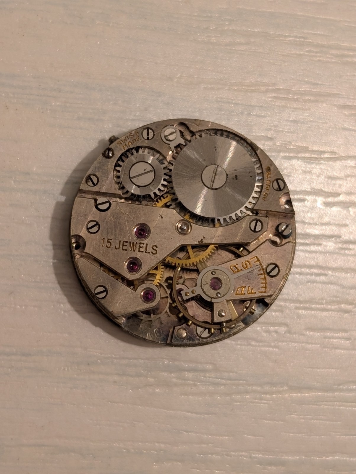Vintage AS 984 Mechanical Watch Movement (Runs But Untested)