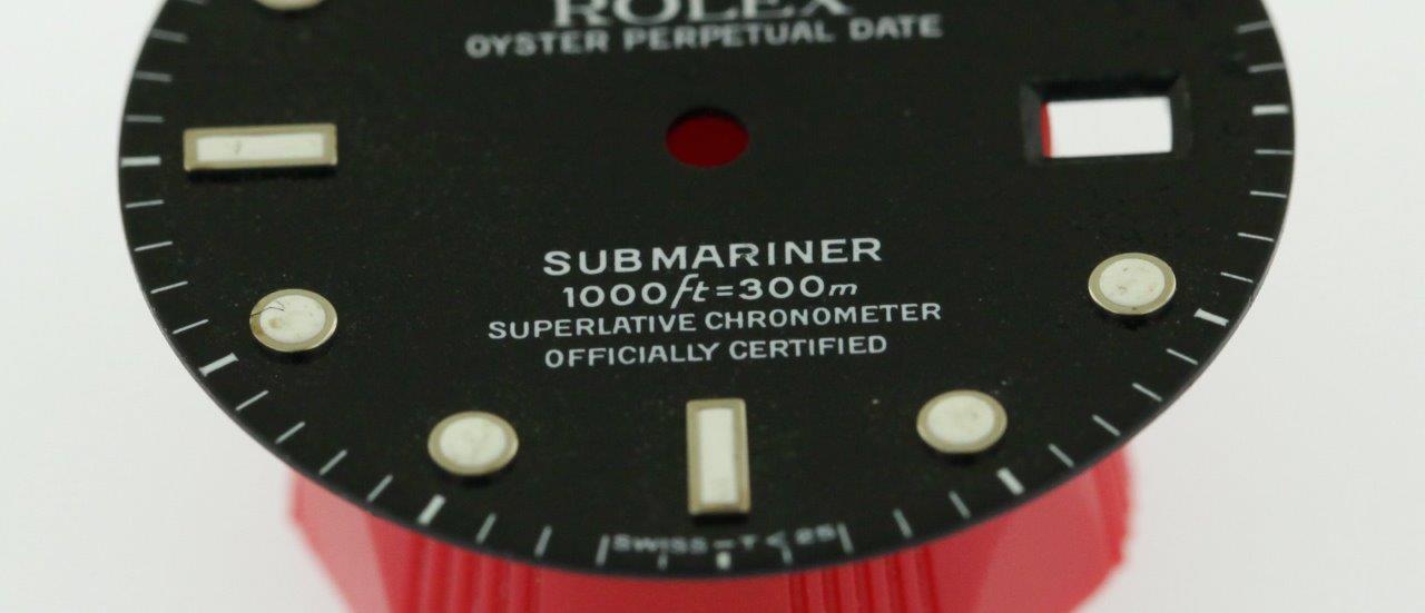 Original Men’s Rolex Submariner Date Gloss Black Gilt Dial 16800 16610 S/S #D44