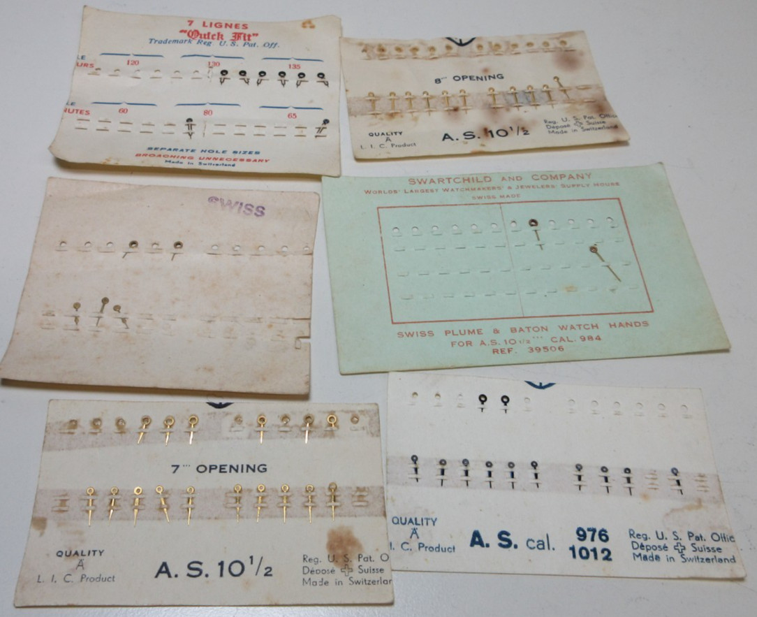 ASSORTED LOT WATCH HANDS LOT WATCHMAKER REPLACEMENT PARTS #55