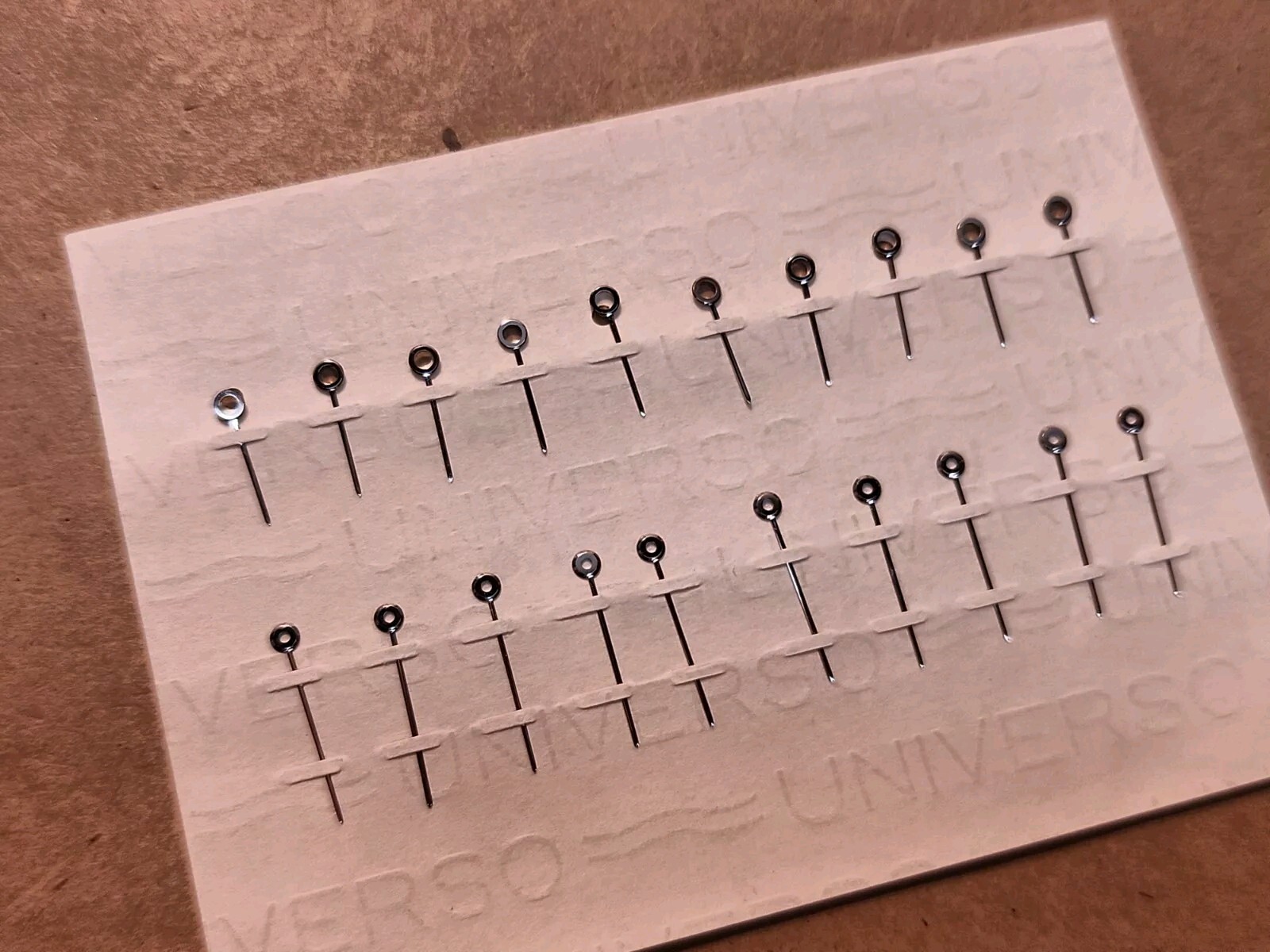 10 Sets Of Pristine Carded NOS Universo Silver Stick Hands 140/80