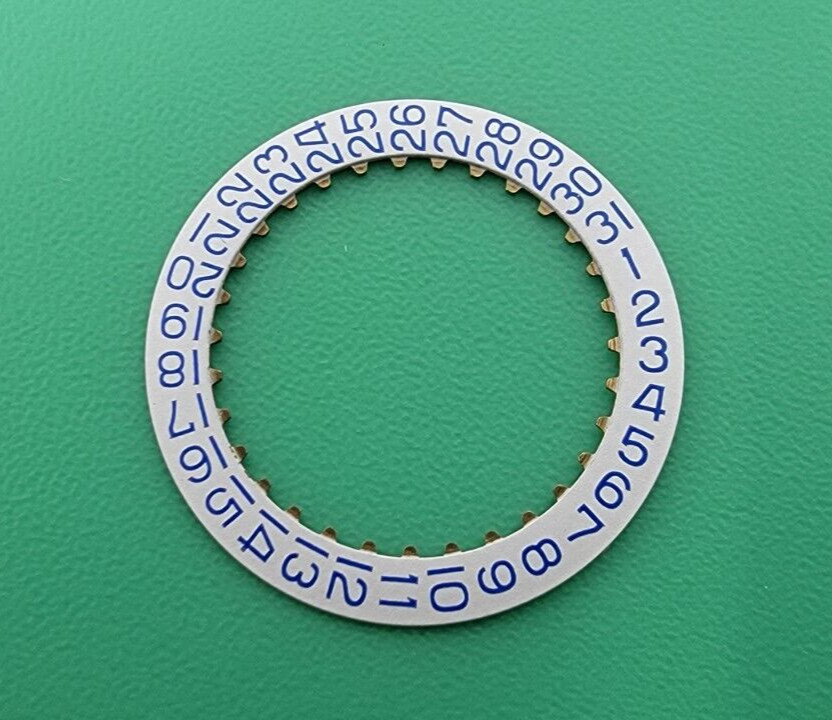 NOS Zodiac 70-72 Olympos Part Date Disk Calendar Wheel White and Blue