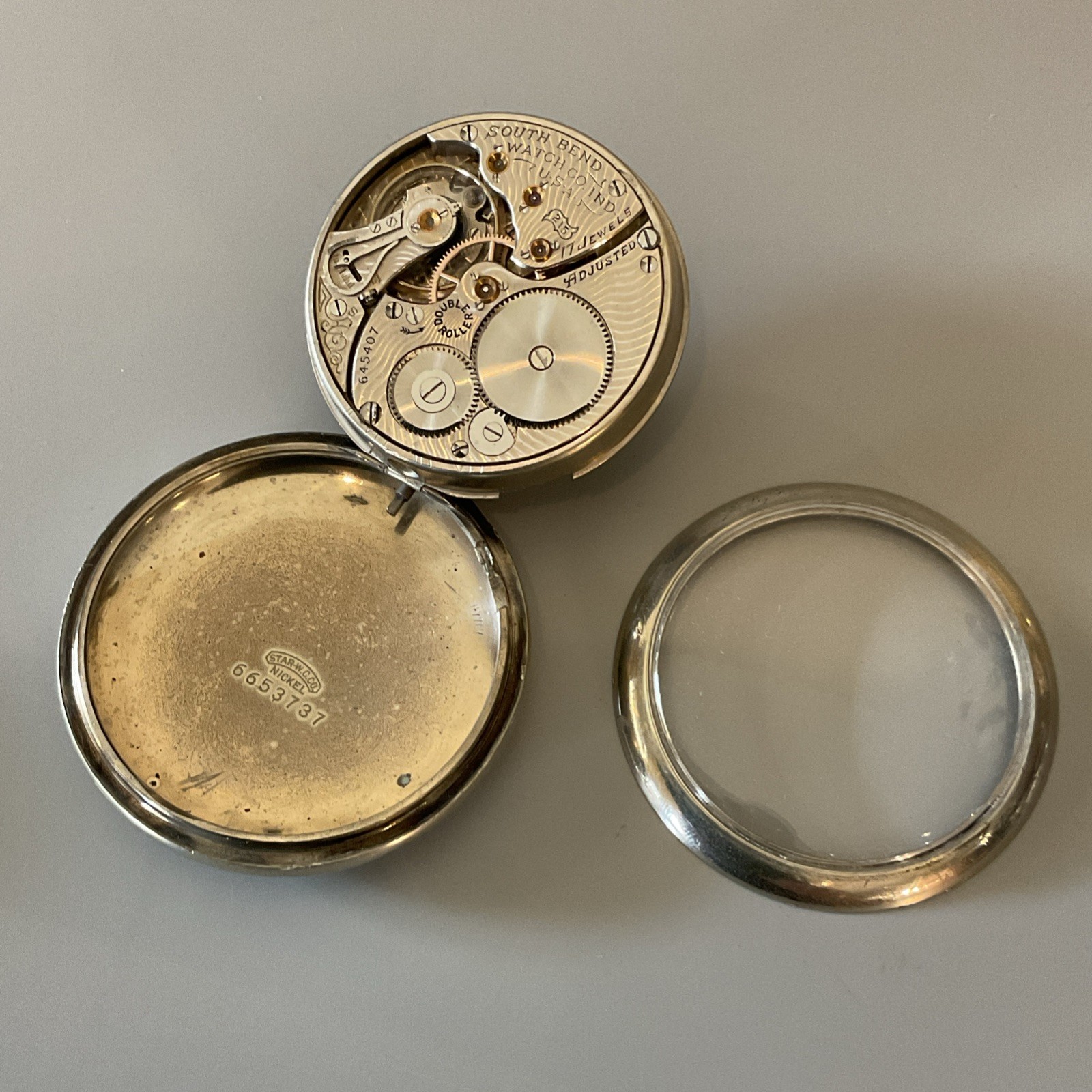 Works! Antique 16s 1910 South Bend 17j Mechanical Pocket Watch Movement 215