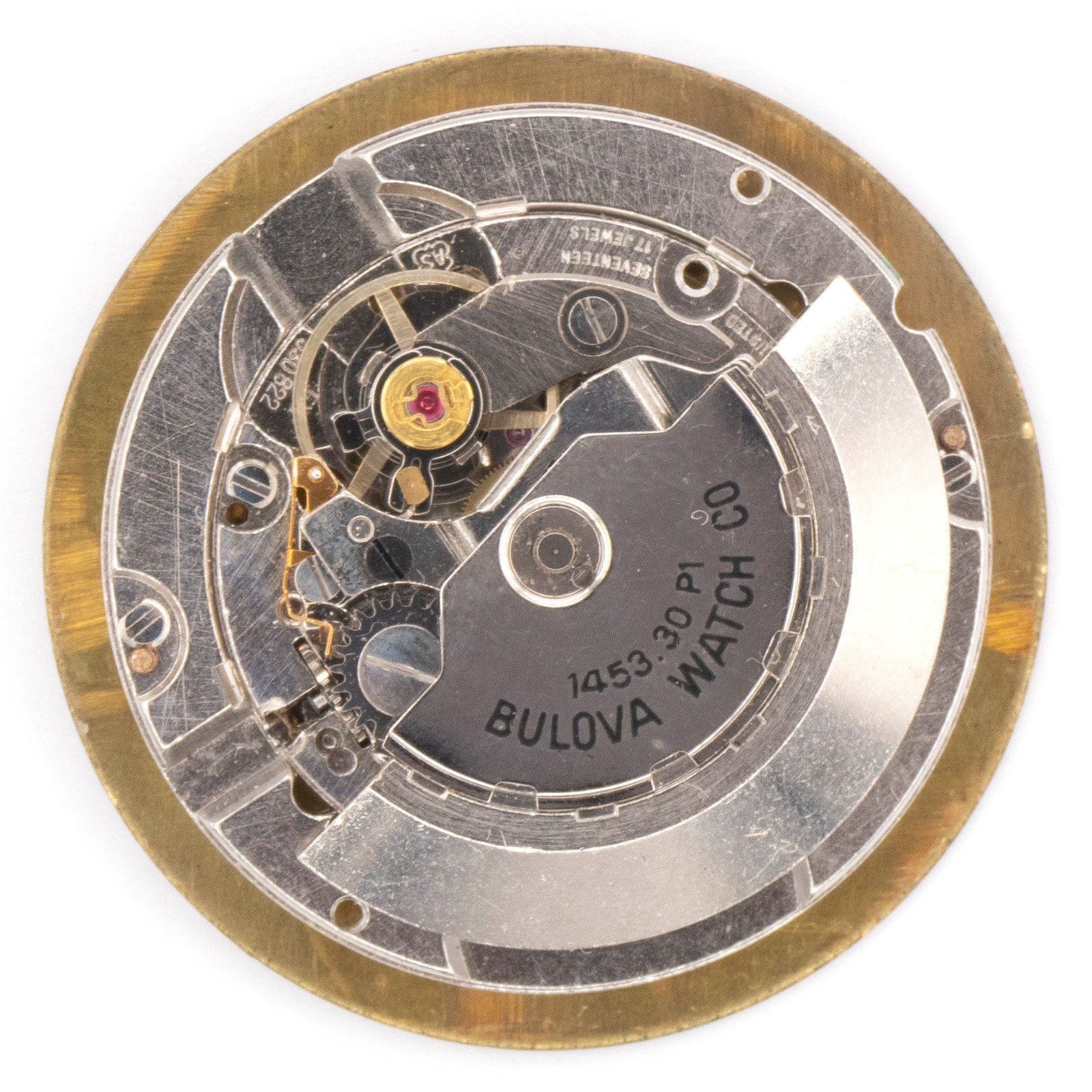 Vintage Bulova Caliber 1453.30.P1 17-Jewel Automatic Wristwatch Movement