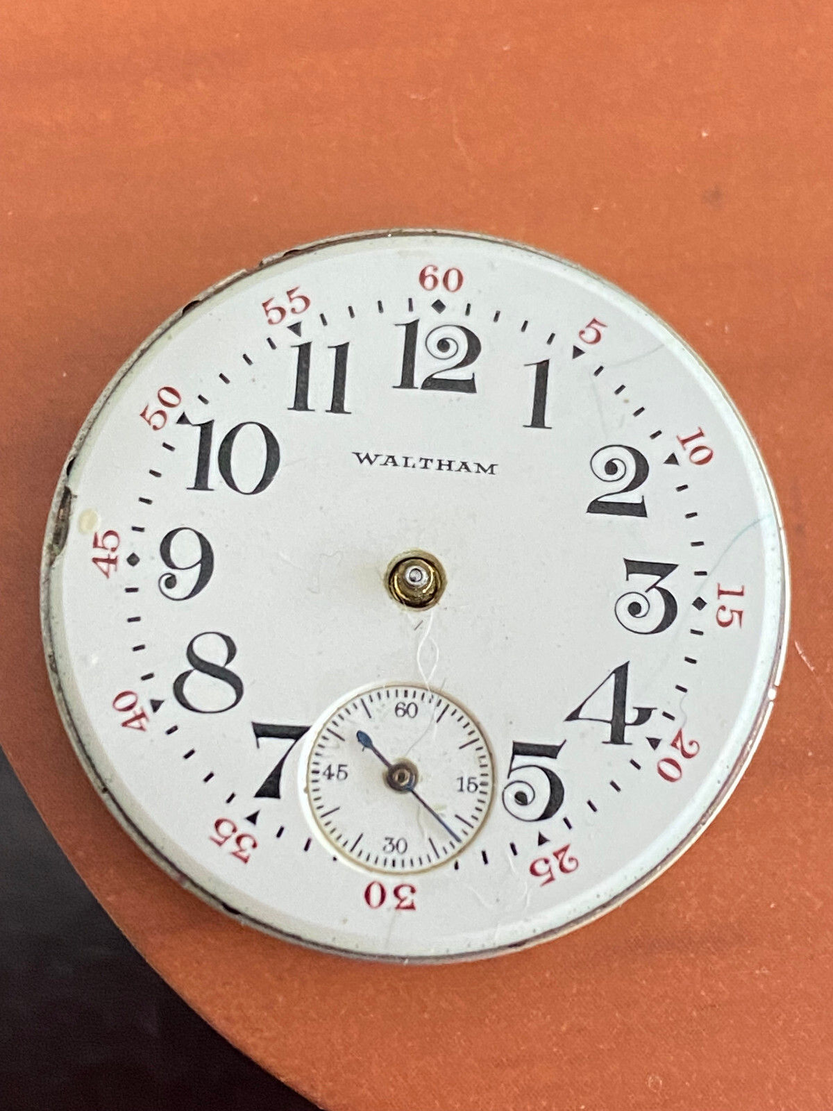 VINTAGE 3/0S WALTHAM POCKET WATCH MOVEMENT, GR. 310, FOR PARTS ONLY, YEAR 1912