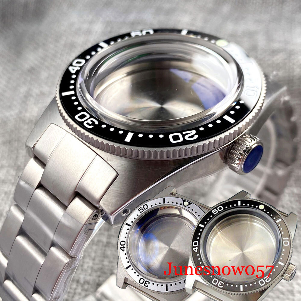 62MAS Watch Case fit NH35A NH36A PT5000 ST2130 ETA2824 AR Sapphire Chapter Ring