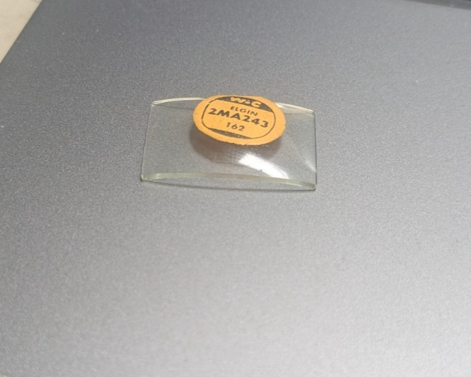 NOS W-C Watch Craft 2MA243 Elgin Mineral Glass Domed Crystal 24.3 x 16.2 MM