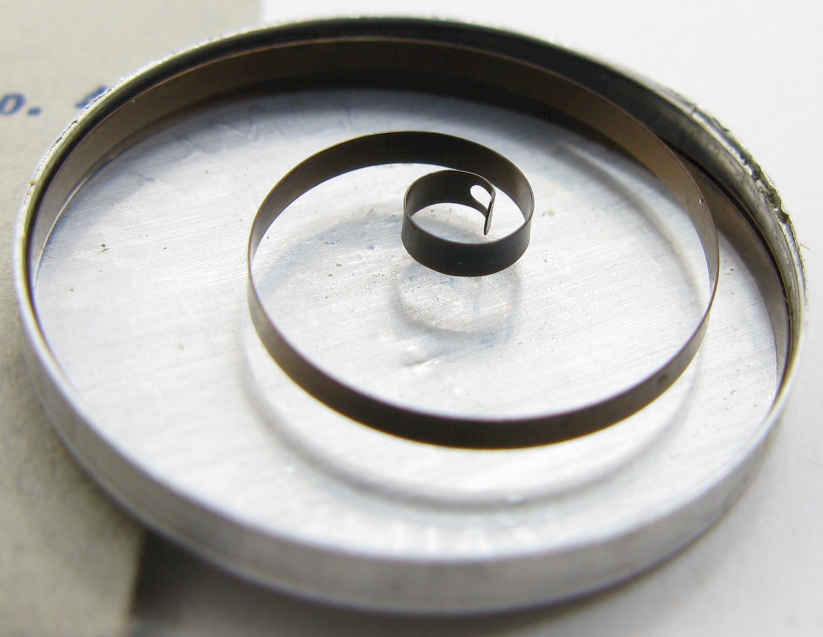 Gruen 215 216 watch part: one blue mainspring #770
