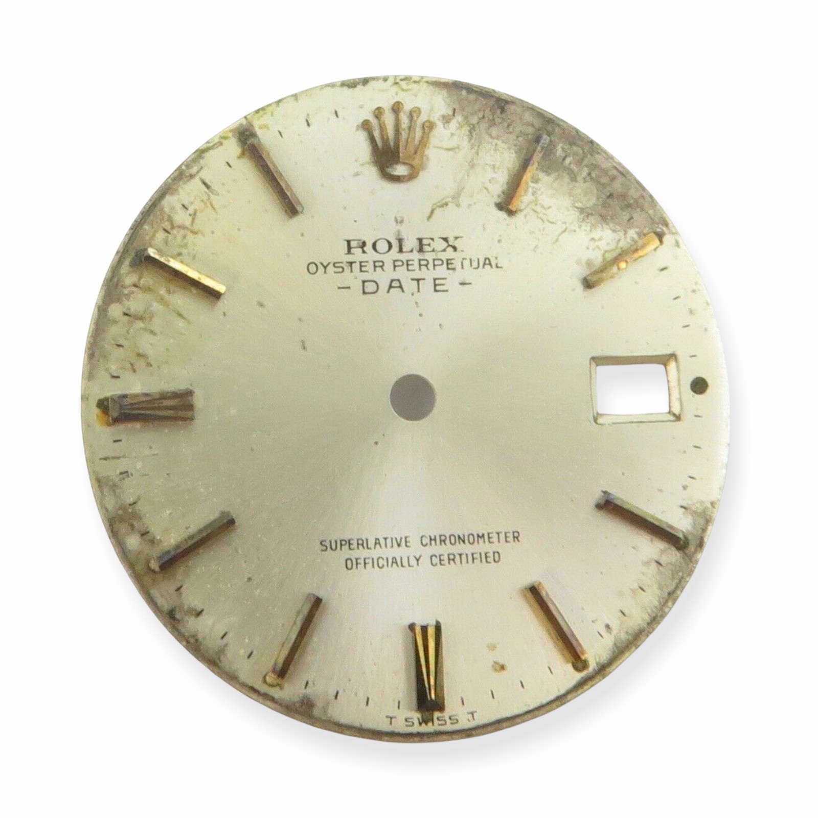 .Authentic Vintage Rolex 1503 Date Silver Gold Baton Dial #266