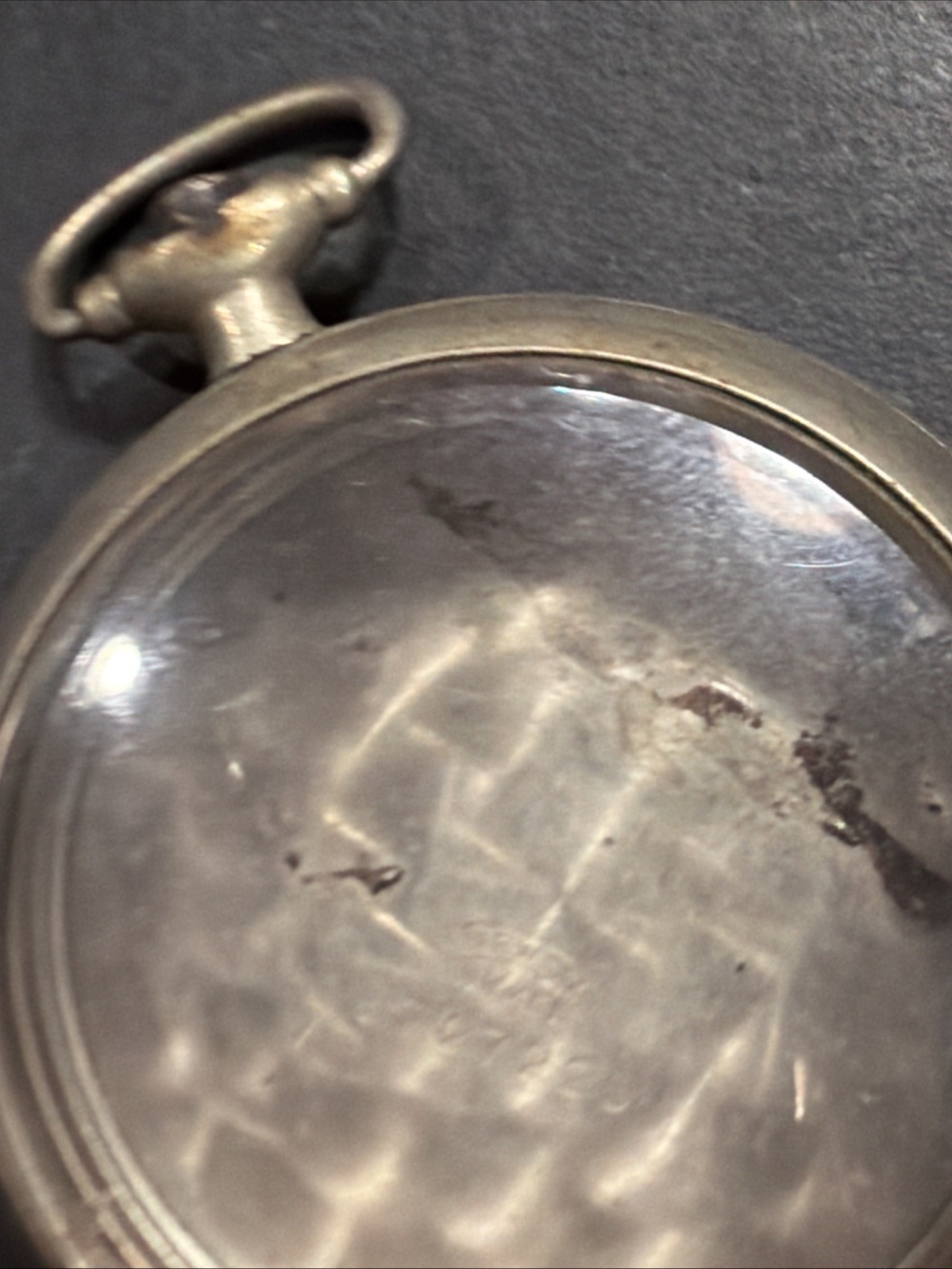 AM34 Vintage Star Watch Case Co Nickel Silver Pocket Watch Case & Crystal As Is