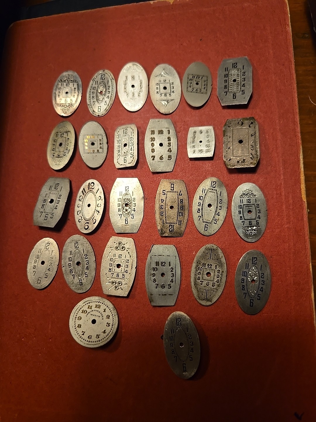 Lot Of 26 Antique Watch Art Deco Watch Dials For Repairs Steampunk