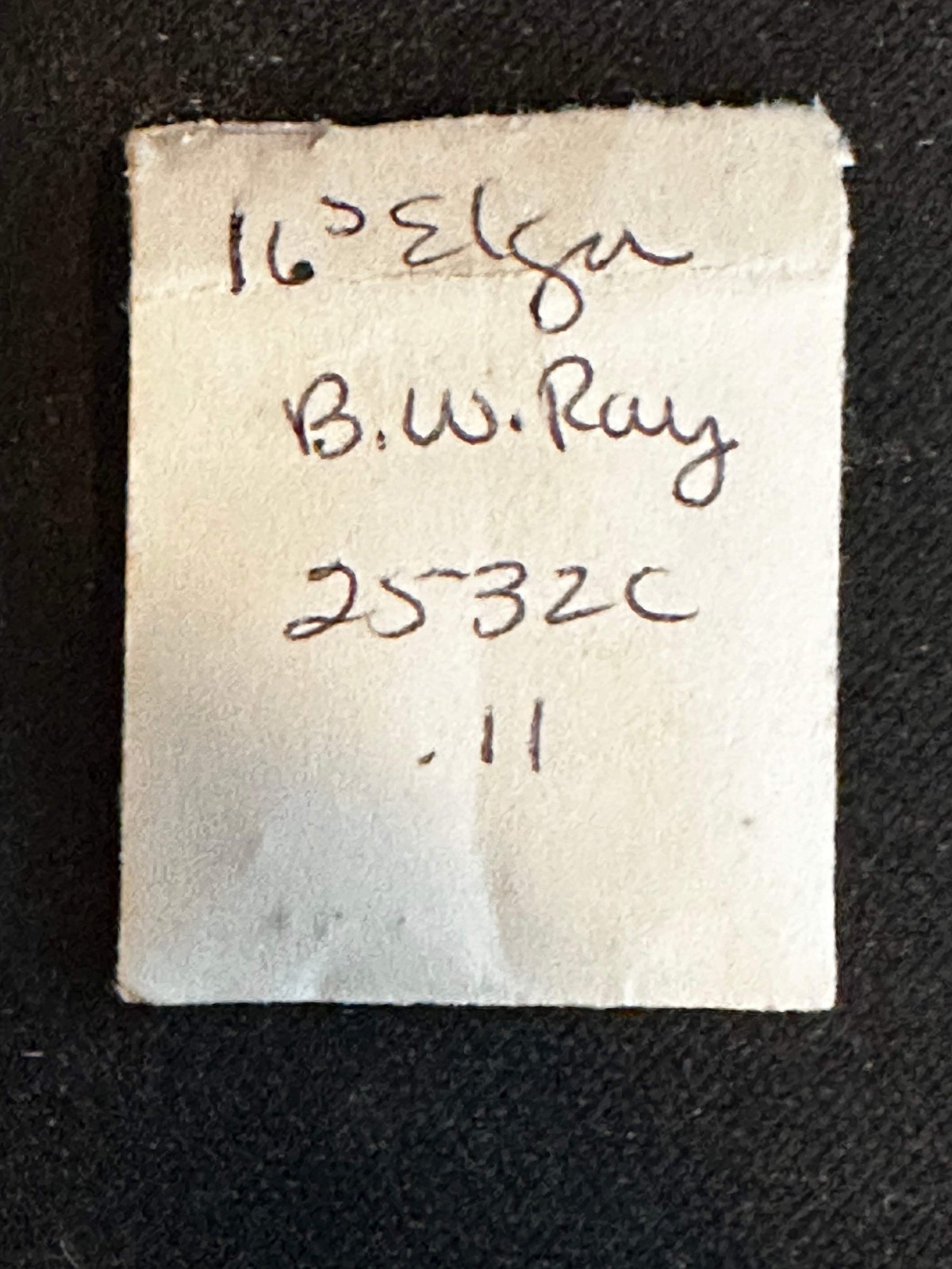 Elgin Balance Staff for 16s B. W. Raymond, Pivot 11, No. 2532C