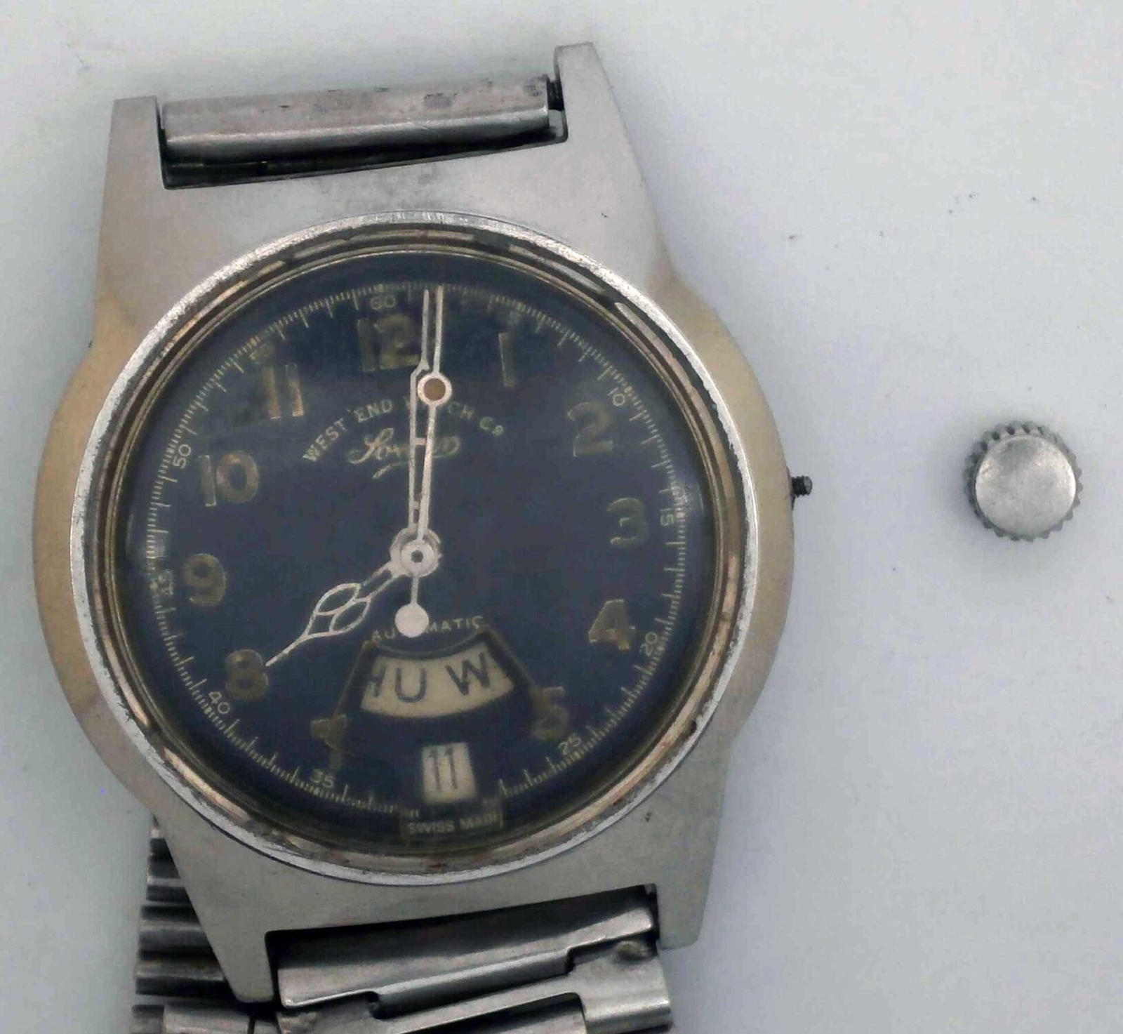 VTG WEST END Sowan Steel Wristwatch. Ref: S4289. Cal: 2878. For Repairs