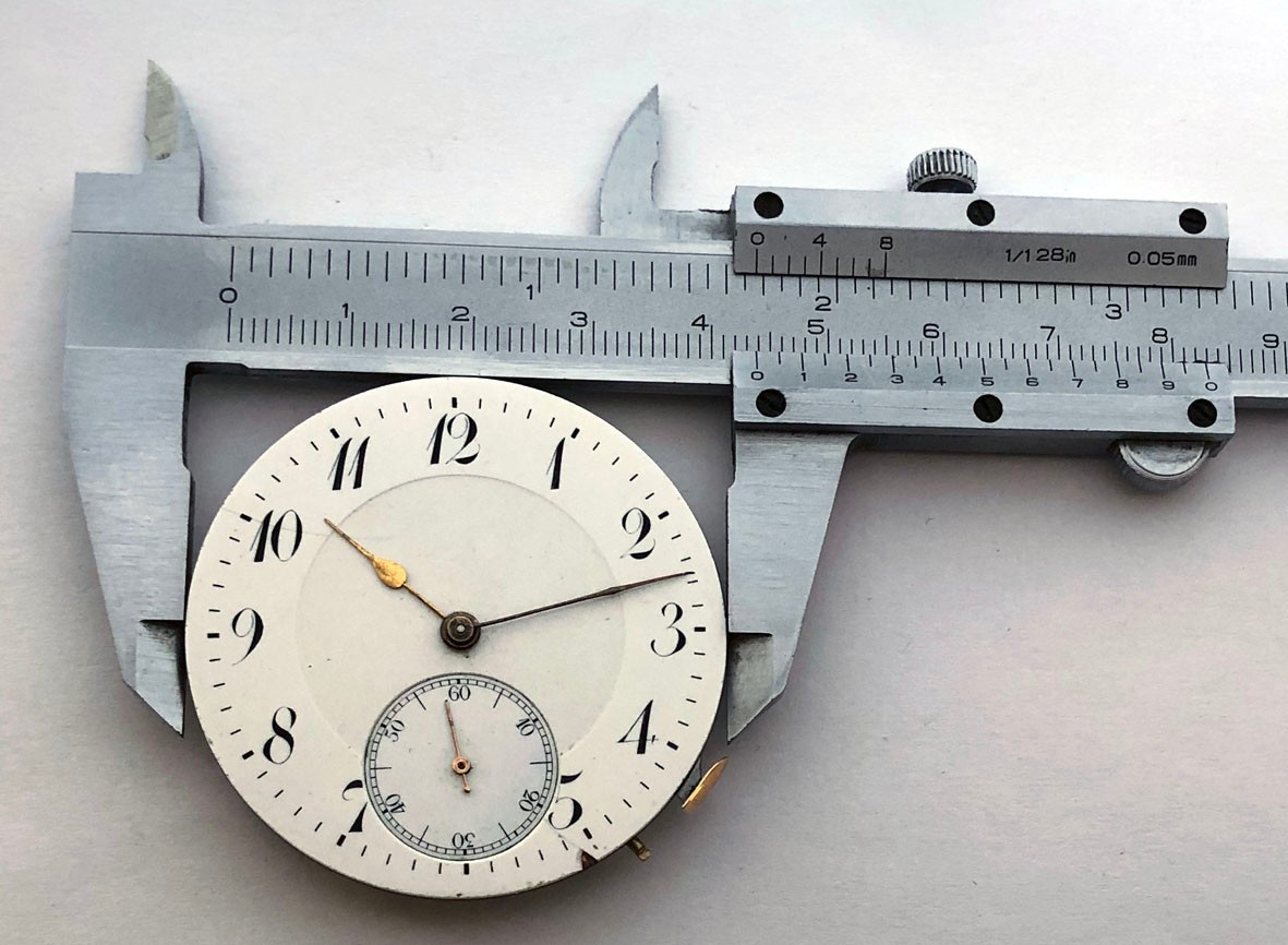 Rare For Part ANTIQUE Pocket Watch Swiss Movement Enamel Dial Repair 44 mm