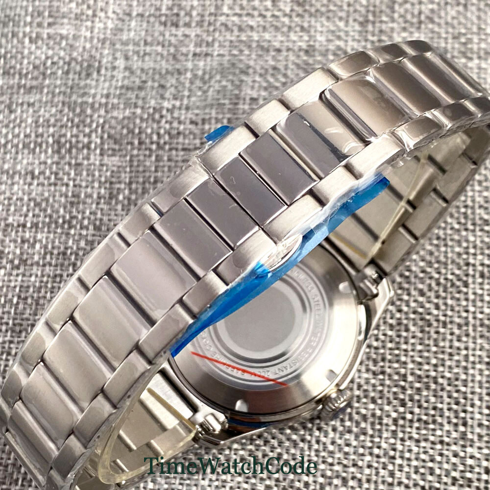 40mm Watch Case Double Bow Sapphire Crystal Fit NH35 NH36 NH38 20ATM Waterproof