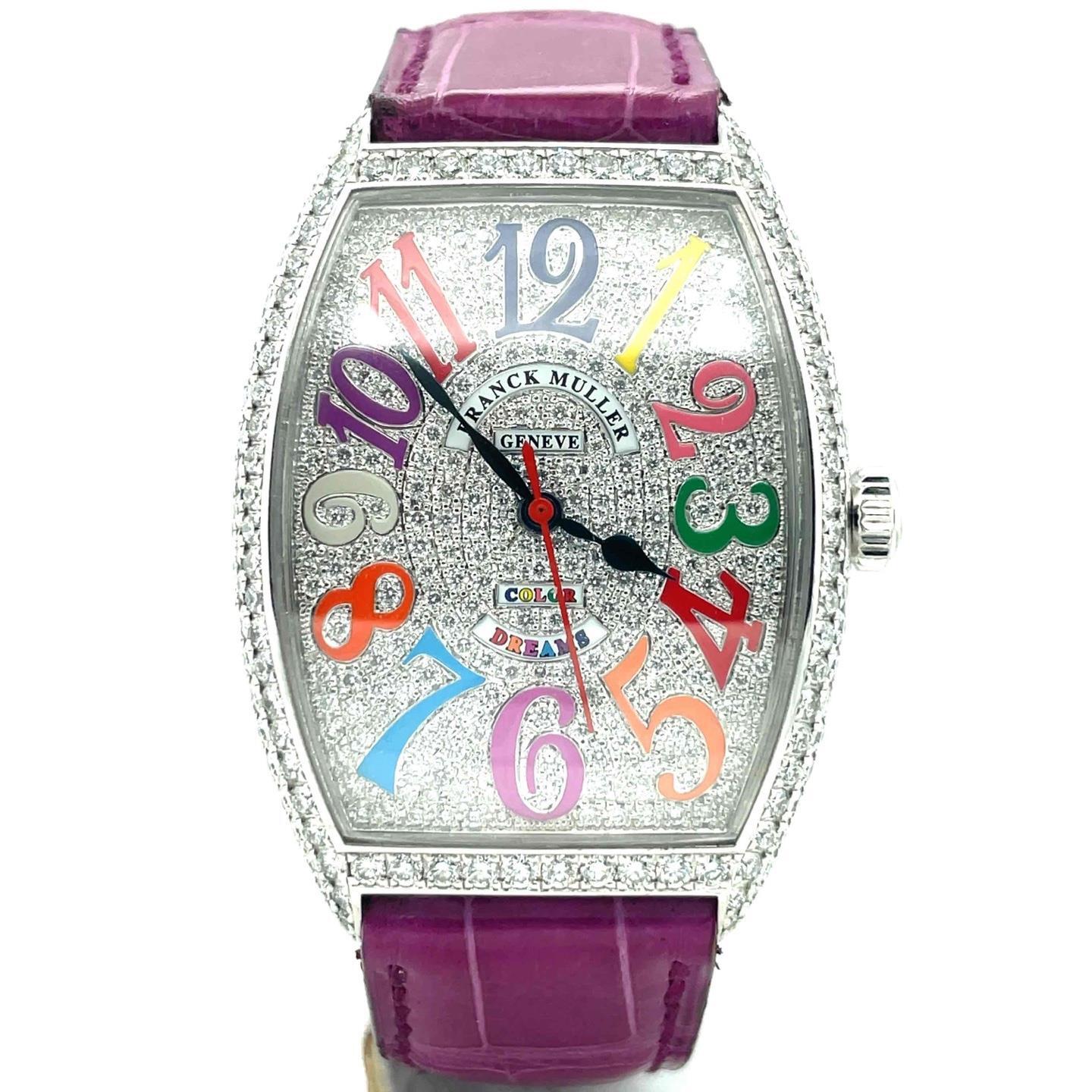 Franck Muller Color Dreams Automatic Large Factory Diamonds Unisex 6850 SC D CD